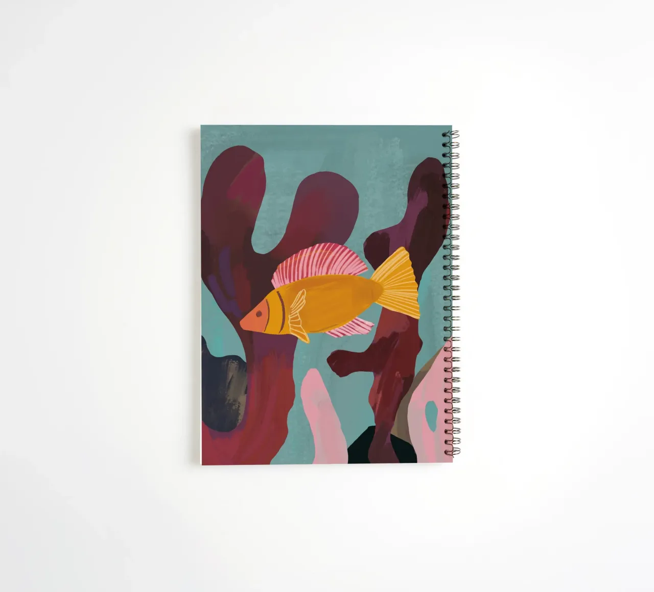 Coral and Fish spiral notebook by ThingDesign