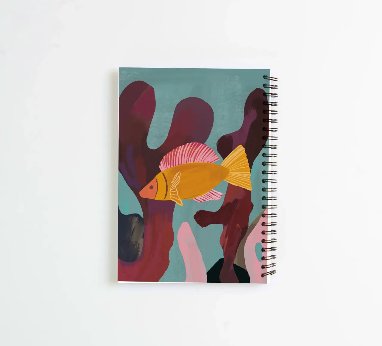 Coral and Fish spiral notebook by ThingDesign