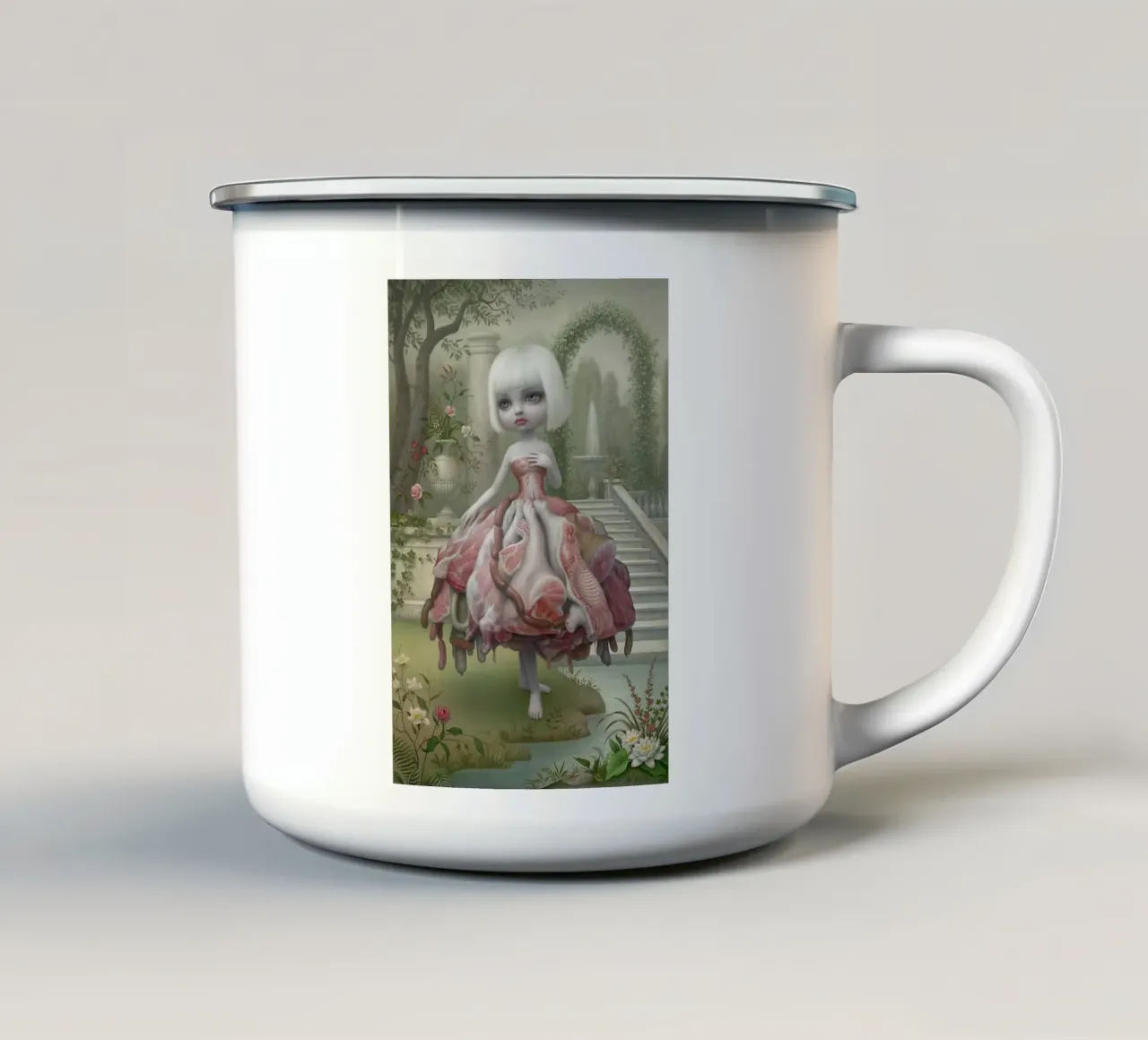 Incarnazione, 2009 tazza in smalto da Alexandra Sutton