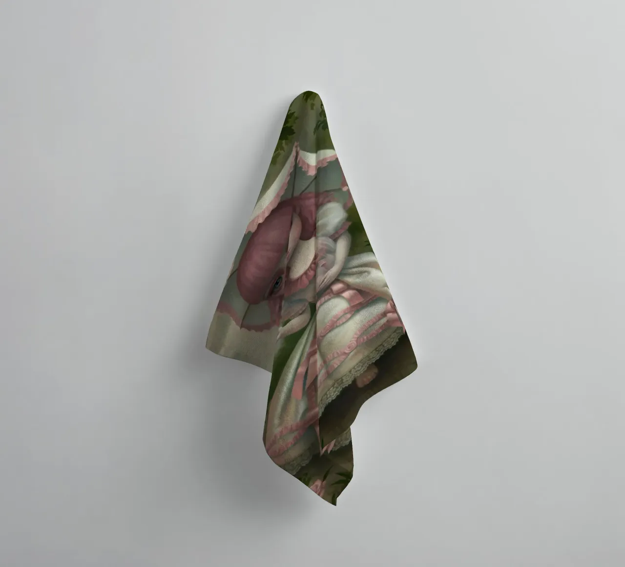 Maagd en kind, 2010 badhanddoek van Alexandra Sutton