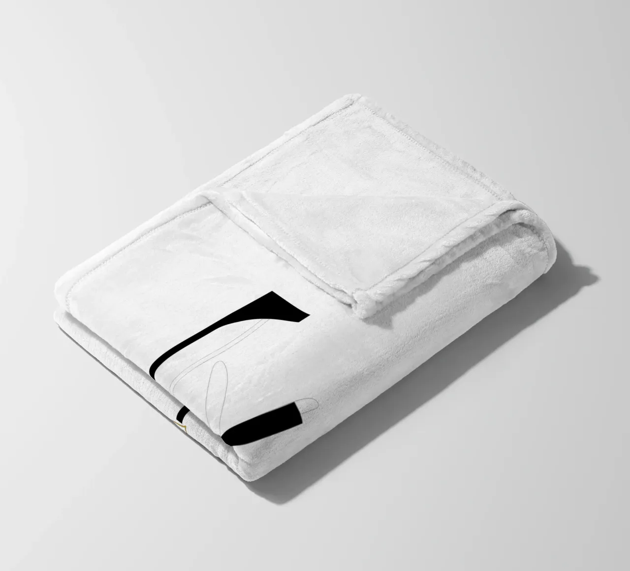 Lettera F nera - Fiori dorati, design moderno coperta in pile da StrindesignStudio