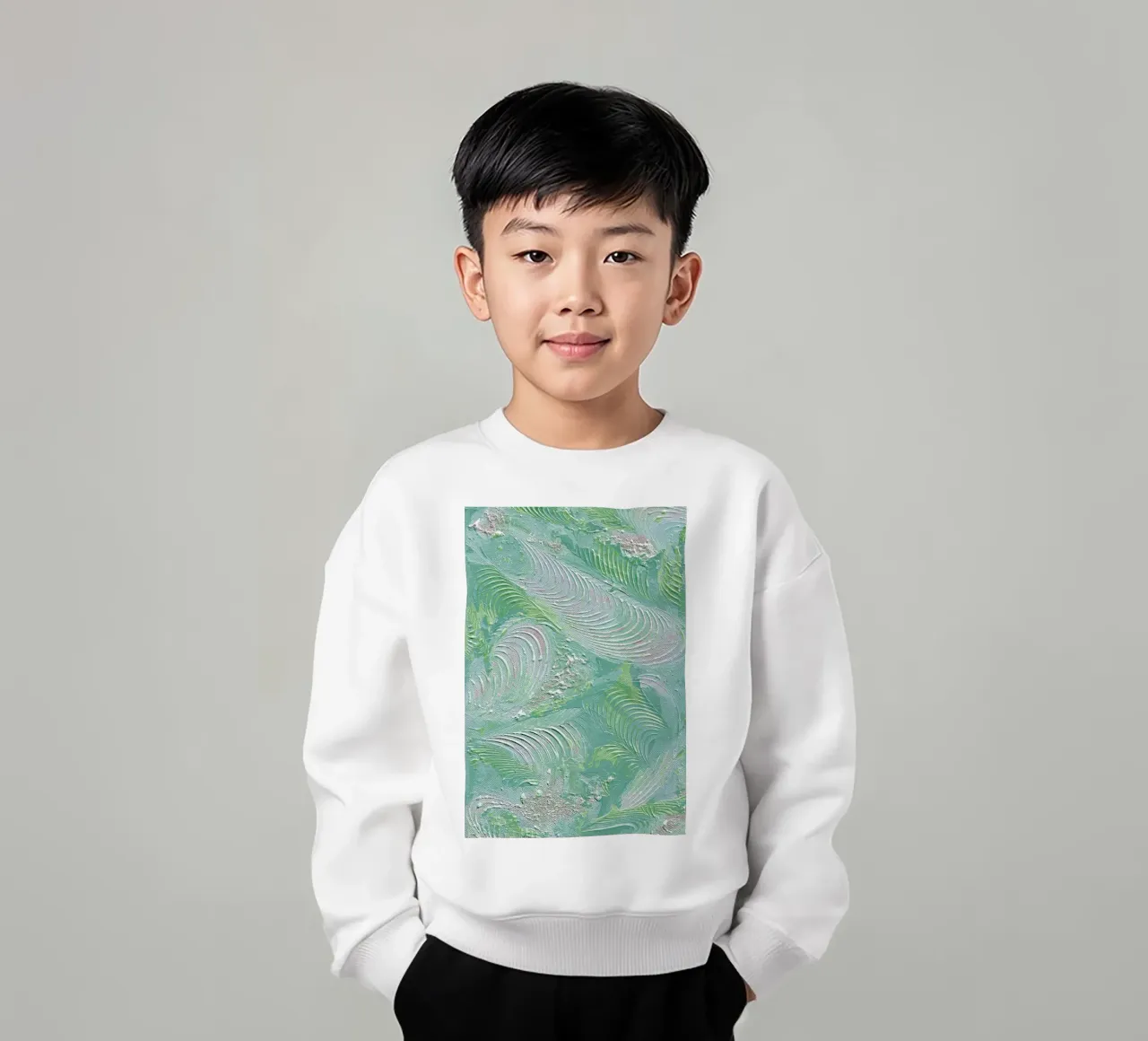 IDEAL GIFT 49 invers kids sweatshirt by Thierry Vobmann Abstract painting