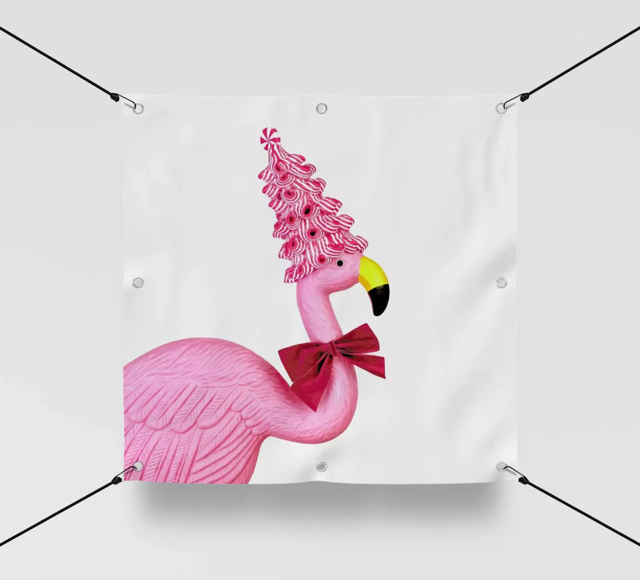 Christmas Flamingo telo in pvc da Juj Winn