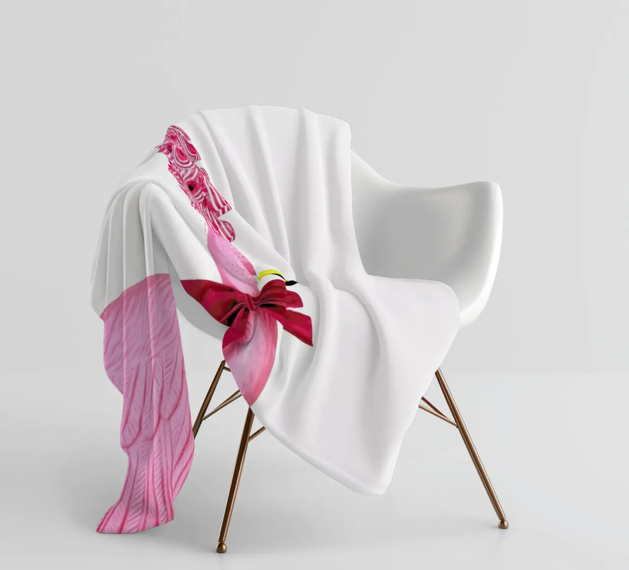 Christmas Flamingo coperta in pile da Juj Winn