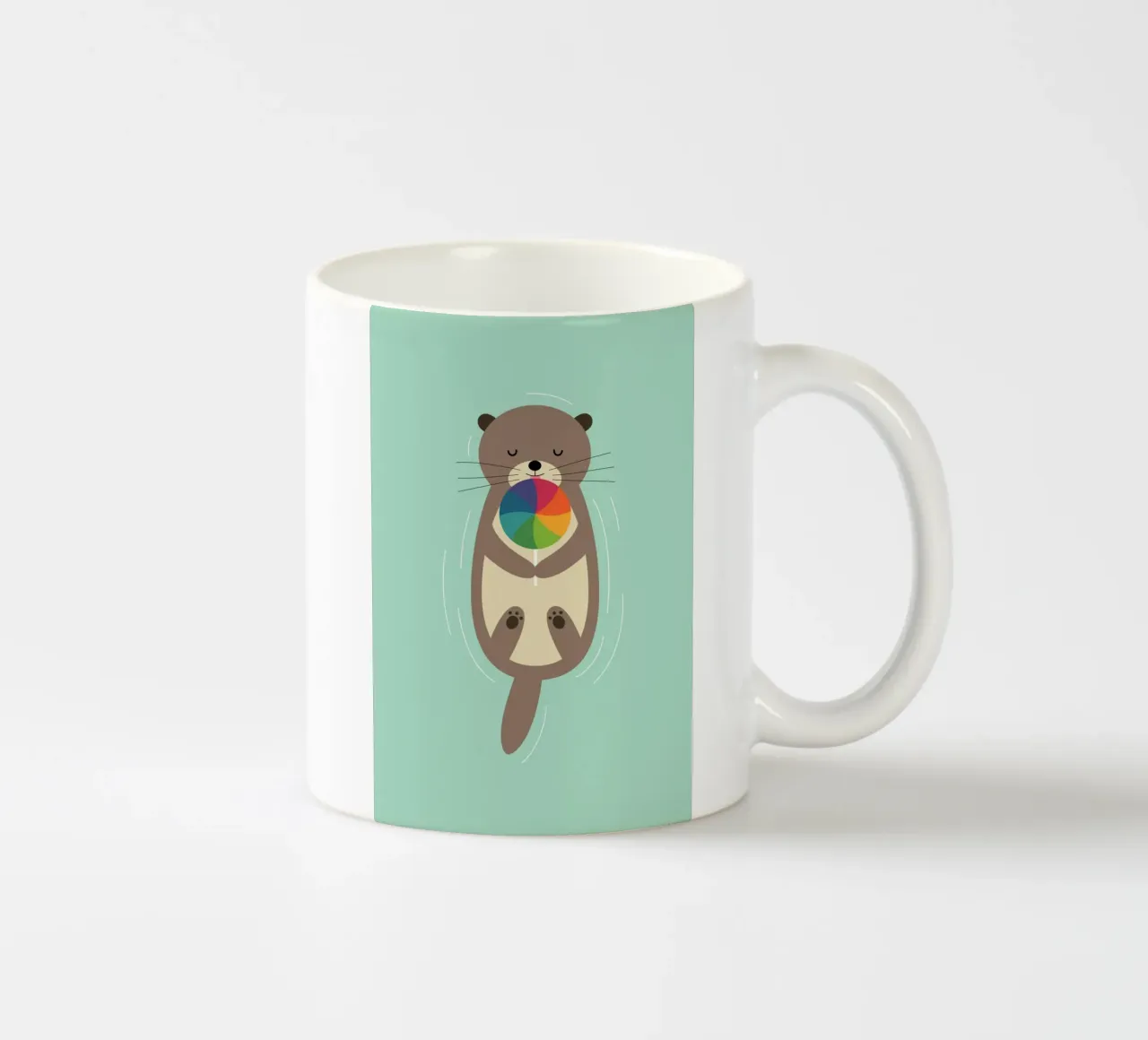 Sweet Otter ceramic mug by Andy Westface