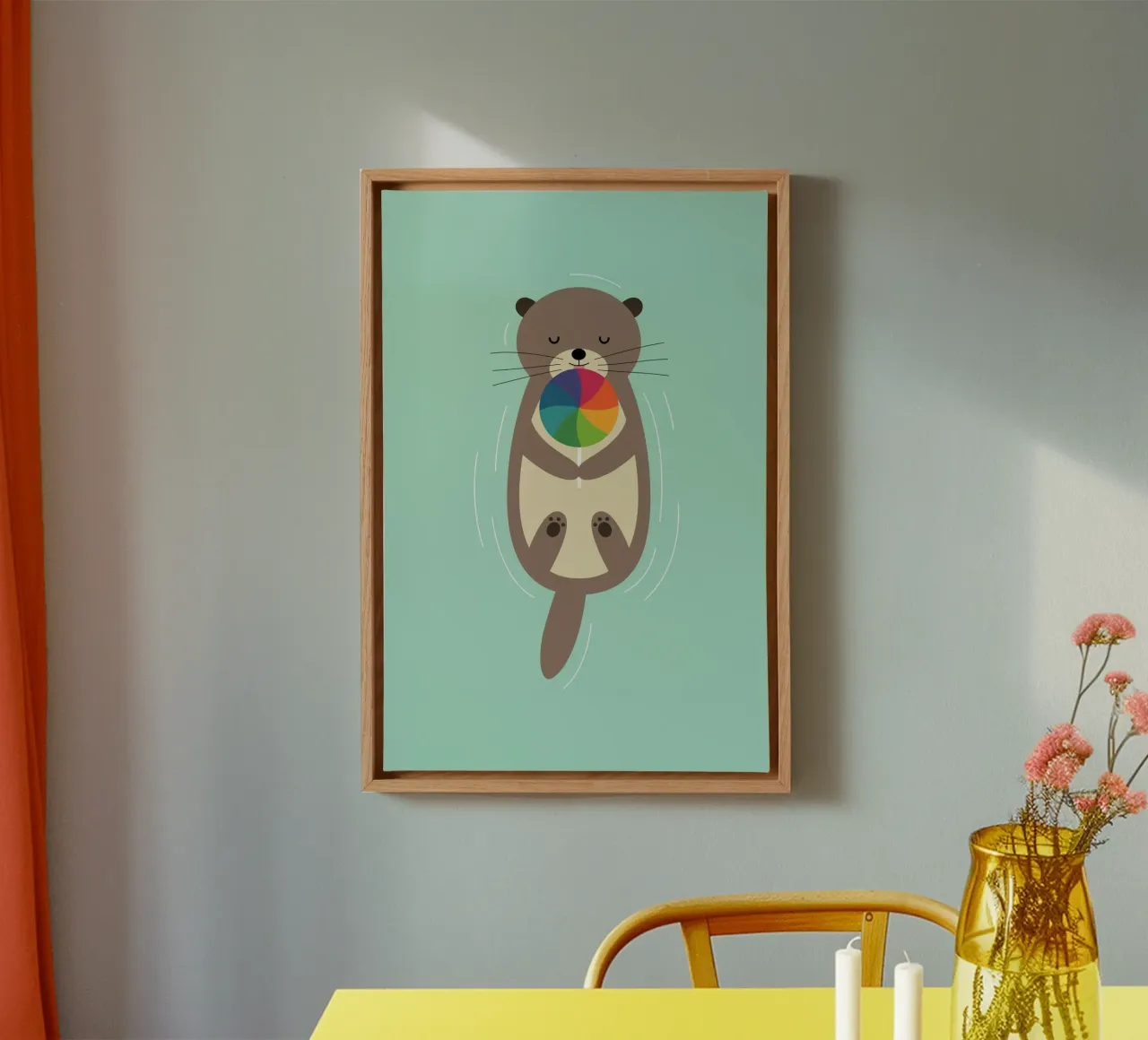 Loutre douce toile avec Caisse américaine de Andy Westface