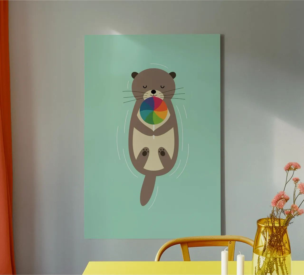 Loutre douce toile avec Caisse américaine de Andy Westface