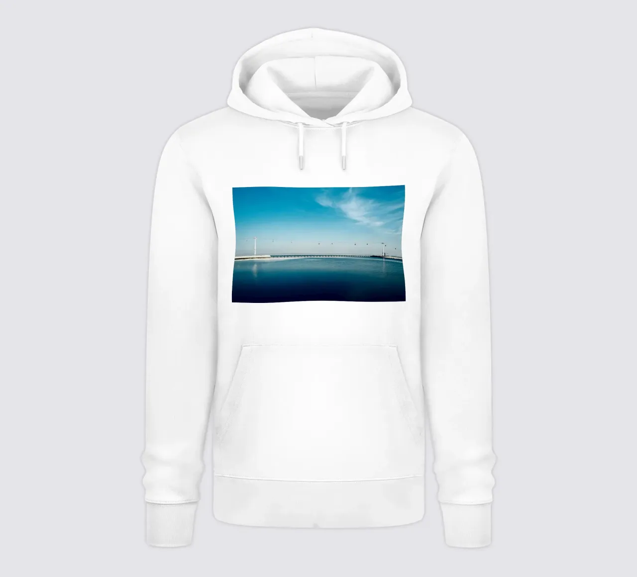 Funivie sopra l'Oceano Blu felpa con cappuccio da KISSA STUDIO