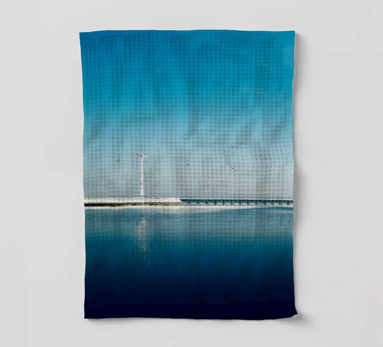 Funivie sopra l'Oceano Blu canovaccio da cucina da KISSA STUDIO