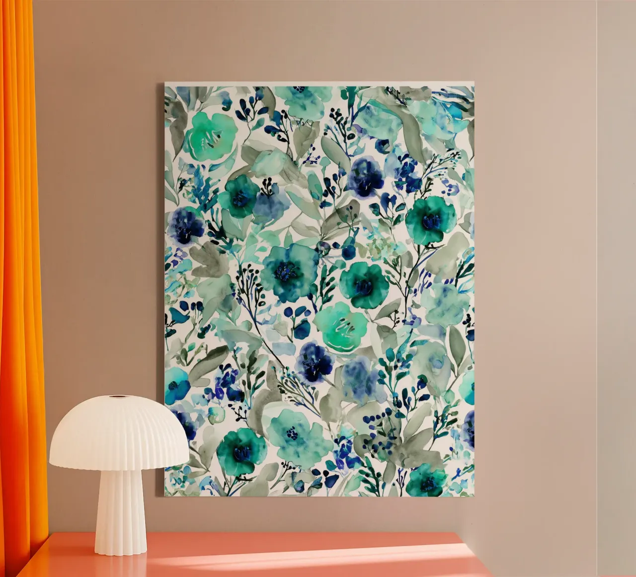 Meadow Edge in Early Bloom canvas with Floater frame by Sophia Calder Studio