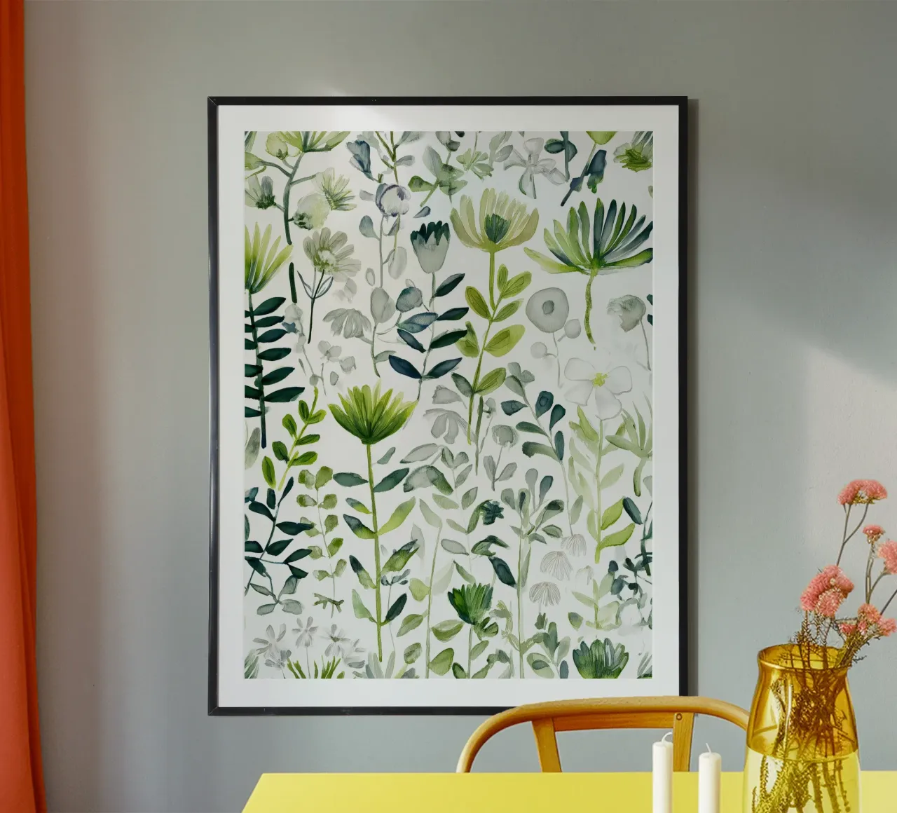 Deriva del cielo poster con telaio in legno da Sophia Calder Studio
