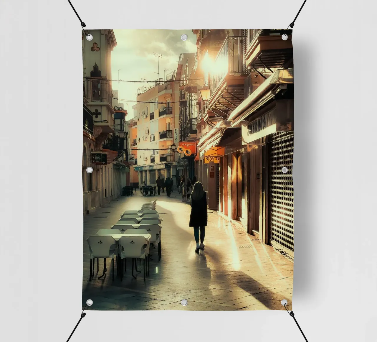 Streets of Ayamonte telo in pvc da Thilo Grøsch