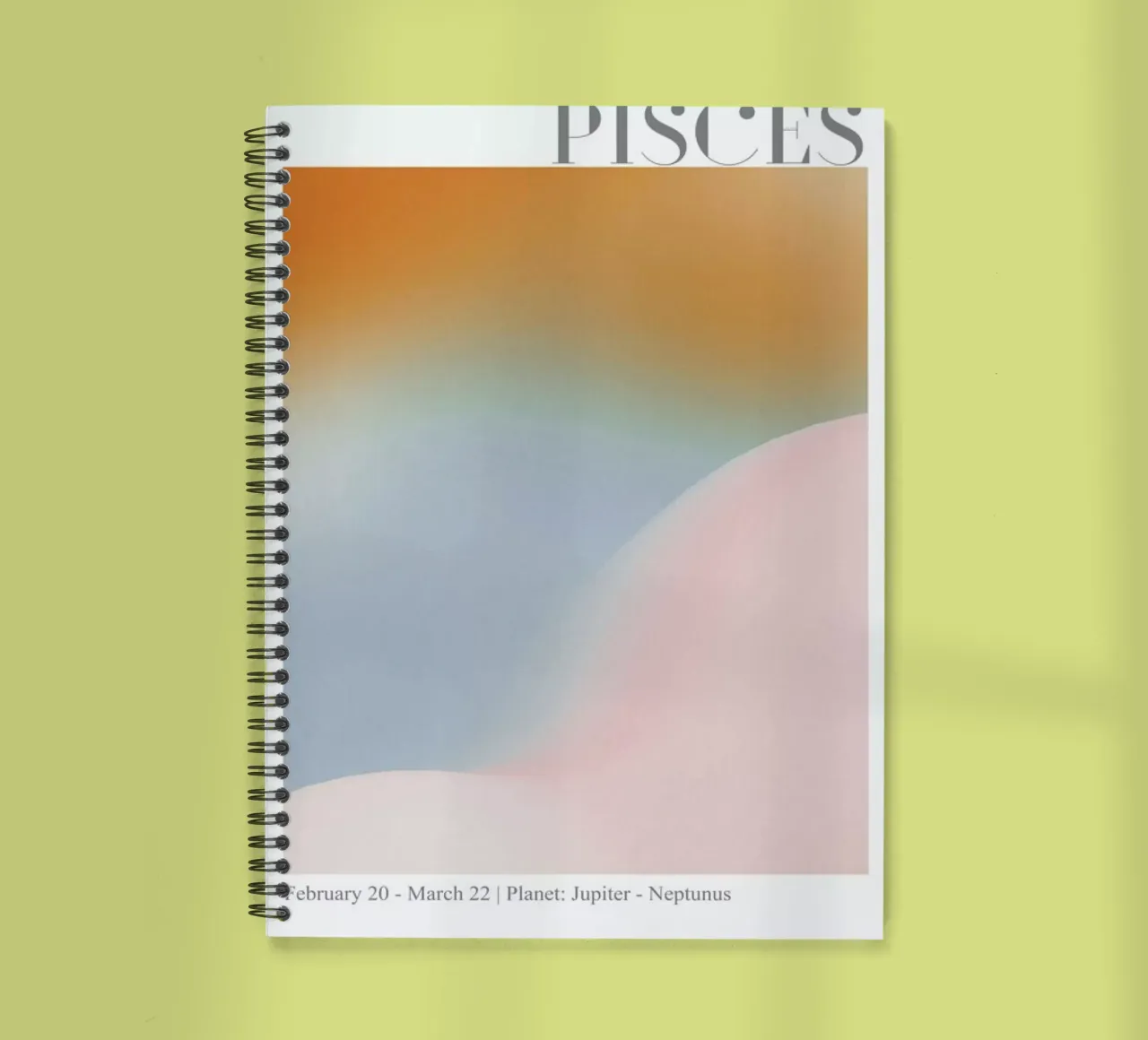 Pisces Abstract Aura Ringbuch von cafelab