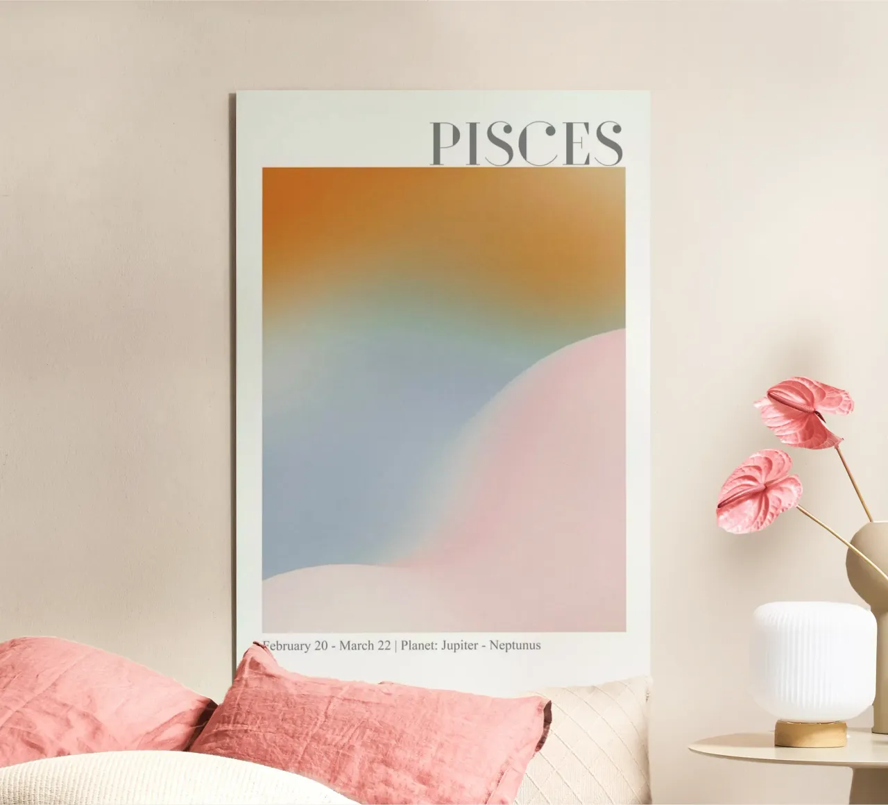 Pisces Abstract Aura alluminio dibond da cafelab
