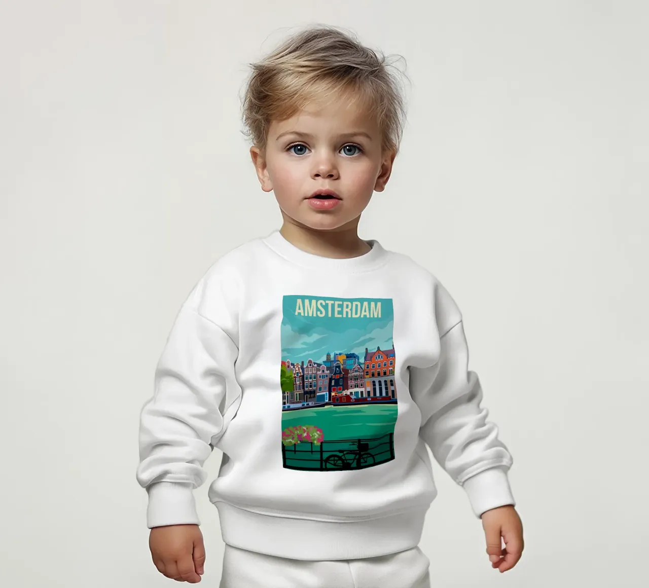 Amsterdam felpa neonato da Alexandra Peack