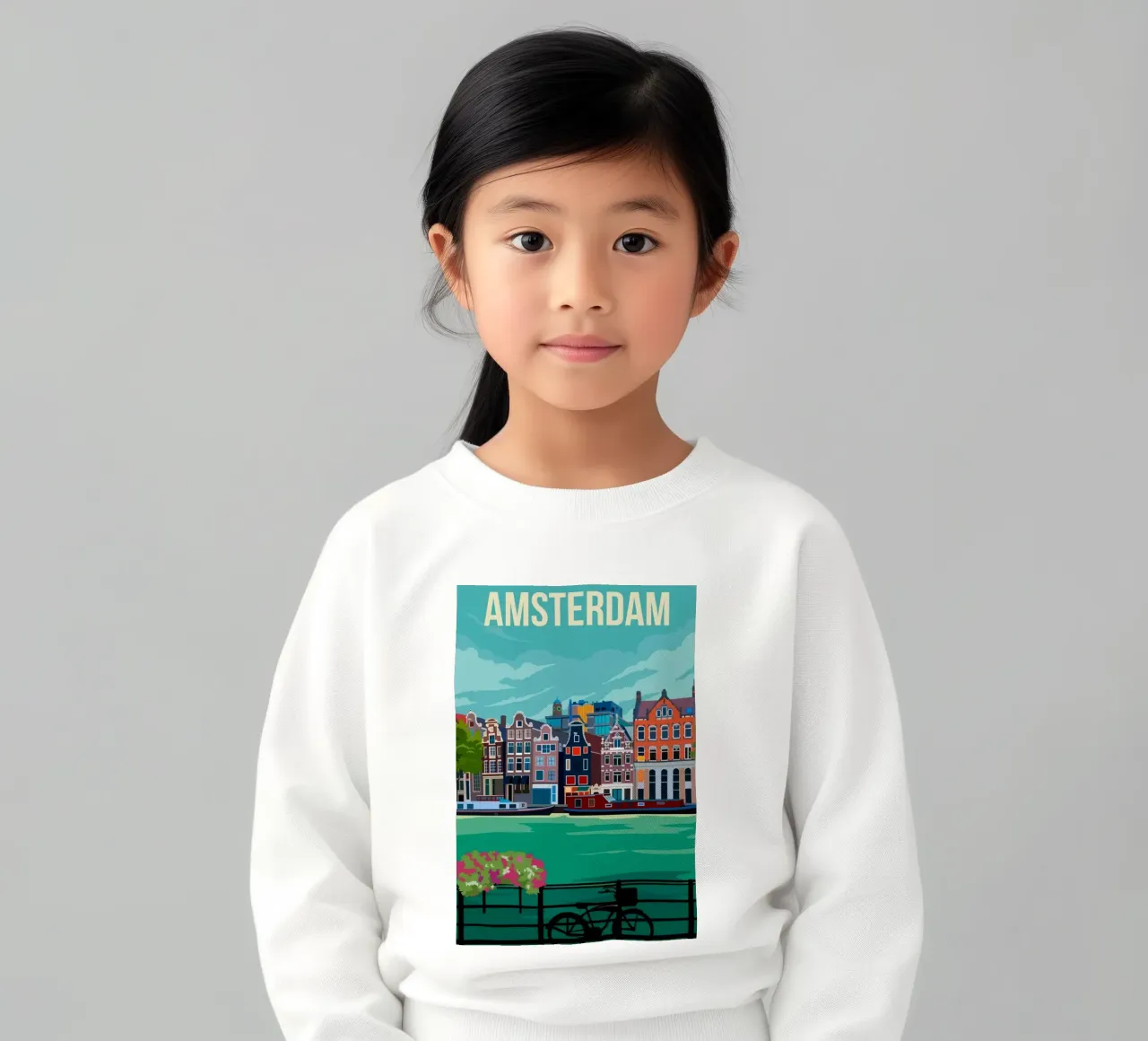 Amsterdam felpa bambino da Alexandra Peack