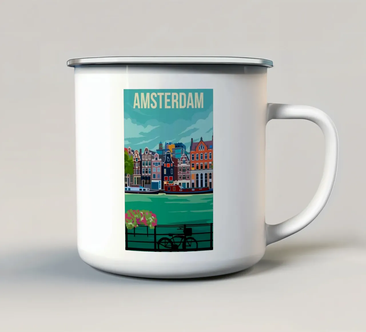 Amsterdam tazza in smalto da Alexandra Peack