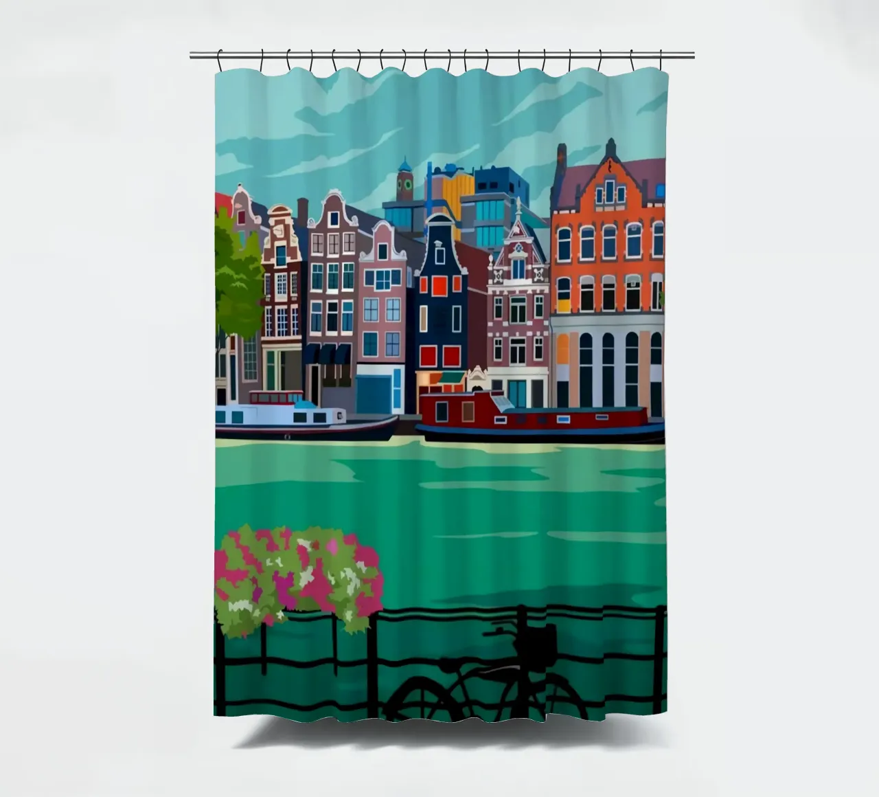 Amsterdam douchegordijn van Alexandra Peack