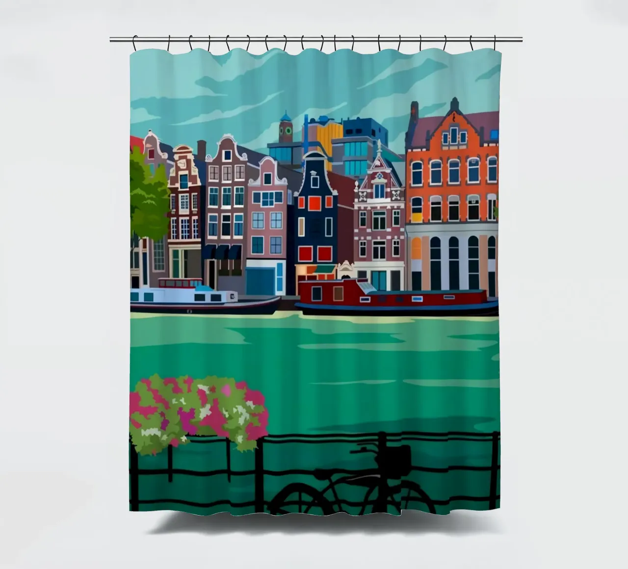 Amsterdam douchegordijn van Alexandra Peack