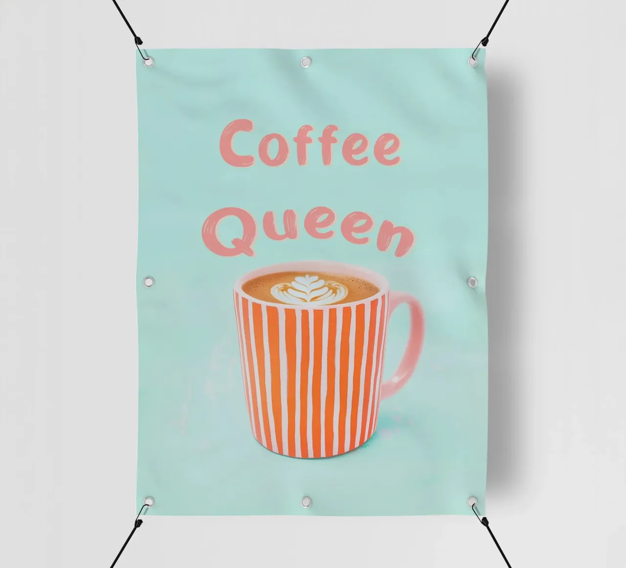 Amore di caffè con schiuma di latte telo in pvc da Carinaprint