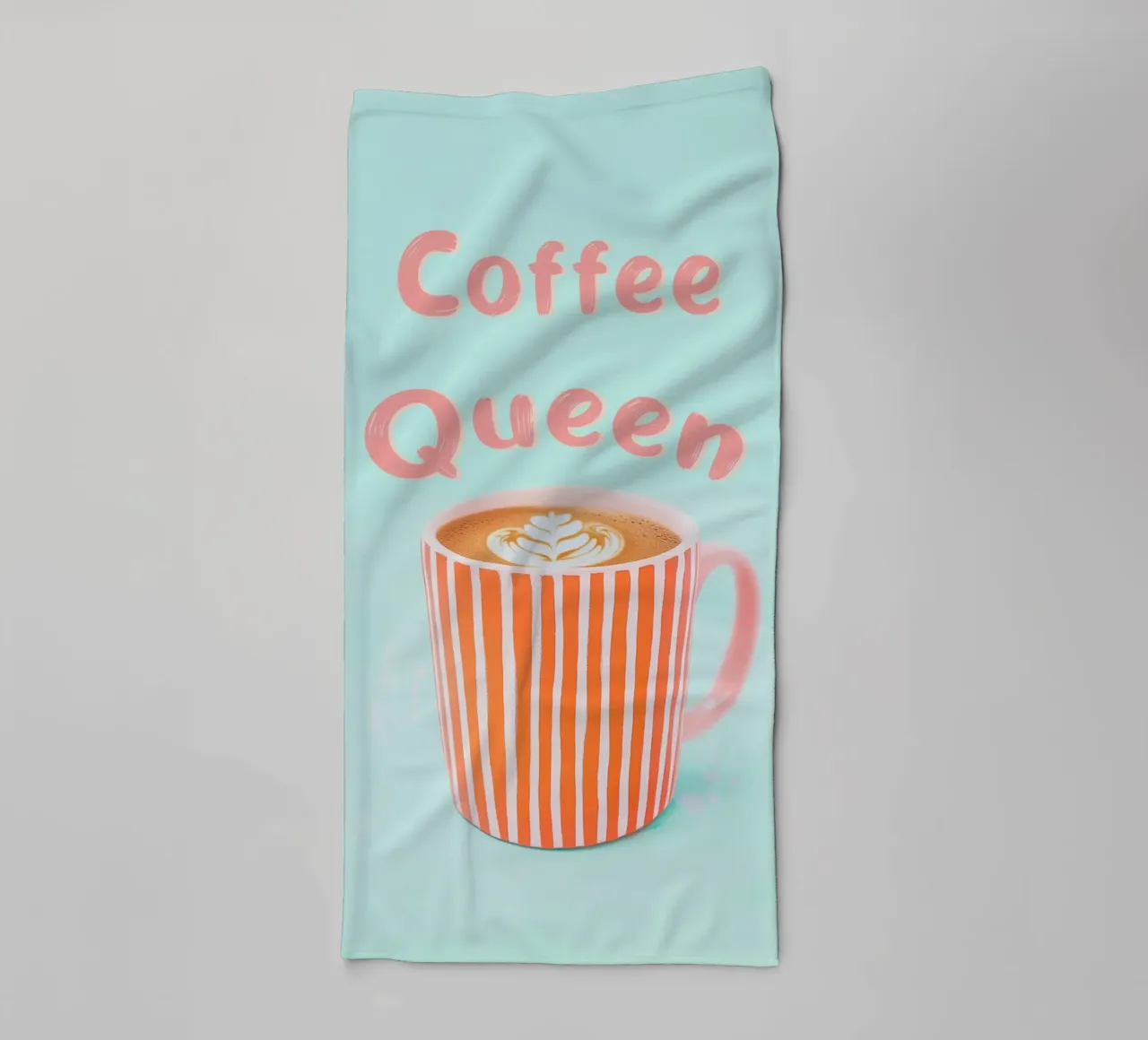 Amore di caffè con schiuma di latte asciugamano da bagno da Carinaprint