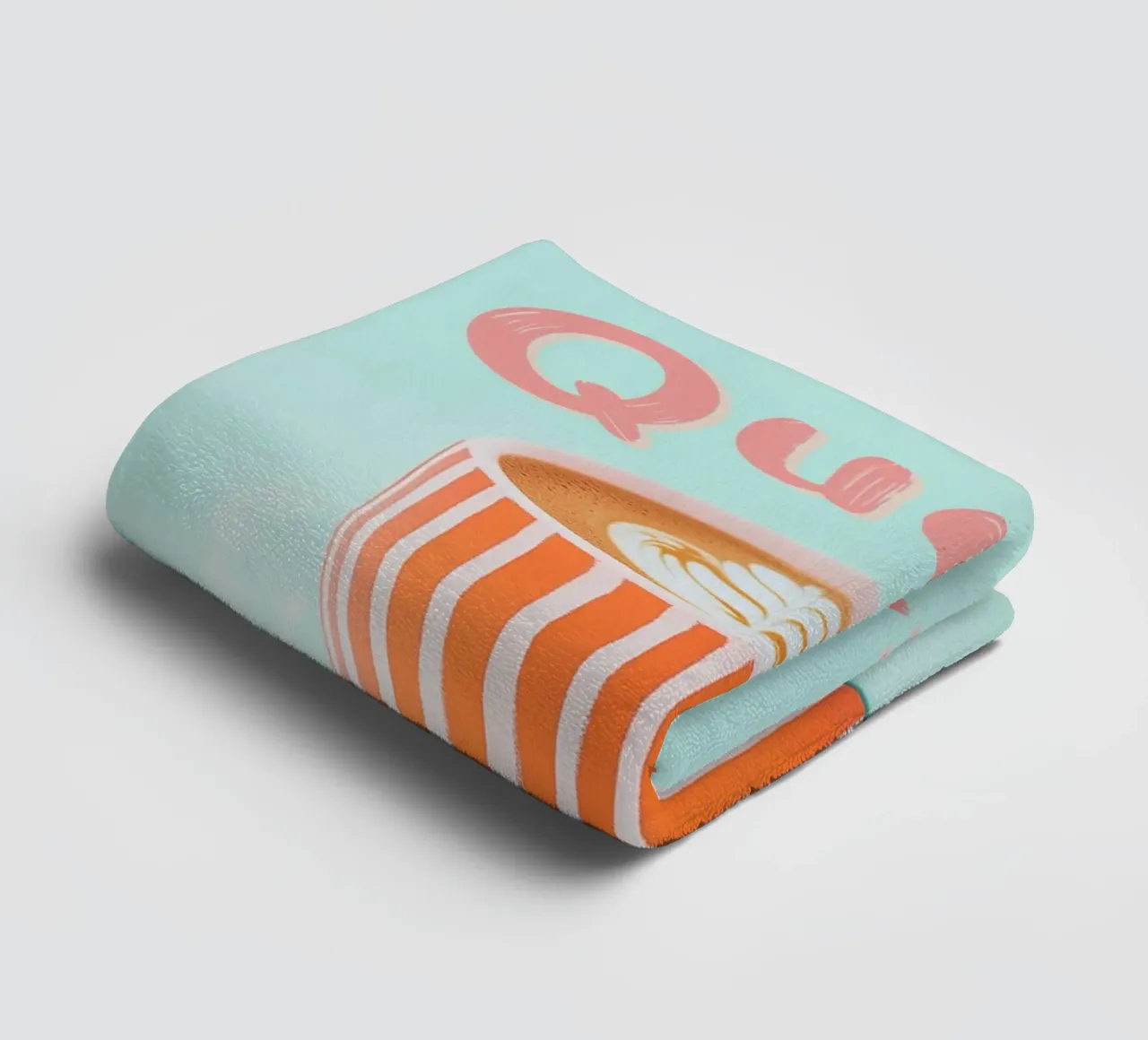 Amore di caffè con schiuma di latte asciugamano da bagno da Carinaprint