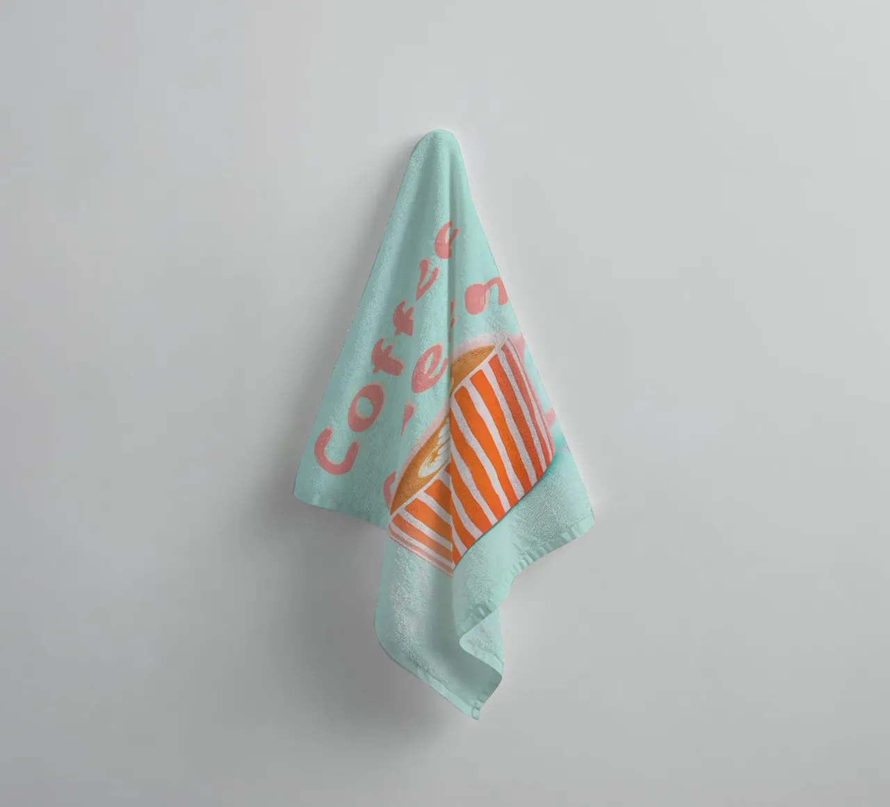 Amore di caffè con schiuma di latte asciugamano da bagno da Carinaprint