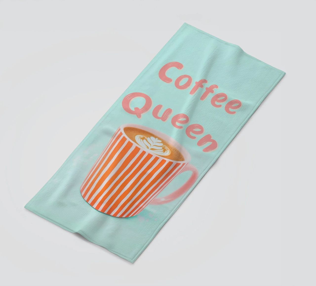 Amore di caffè con schiuma di latte telo mare da Carinaprint
