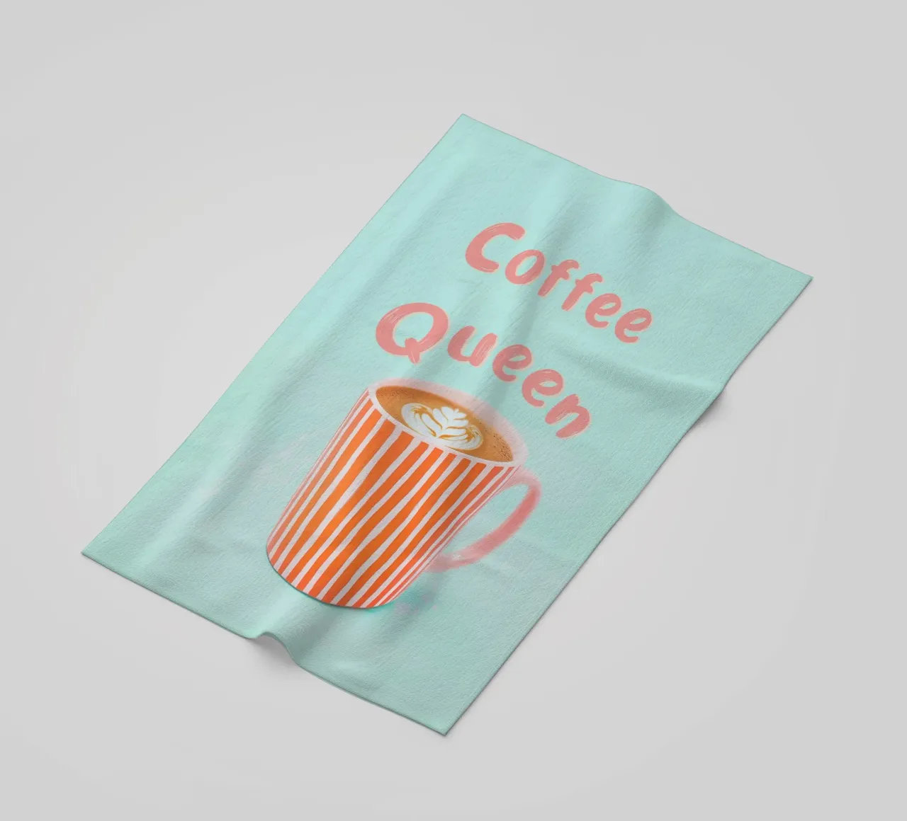 Amore di caffè con schiuma di latte telo mare da Carinaprint