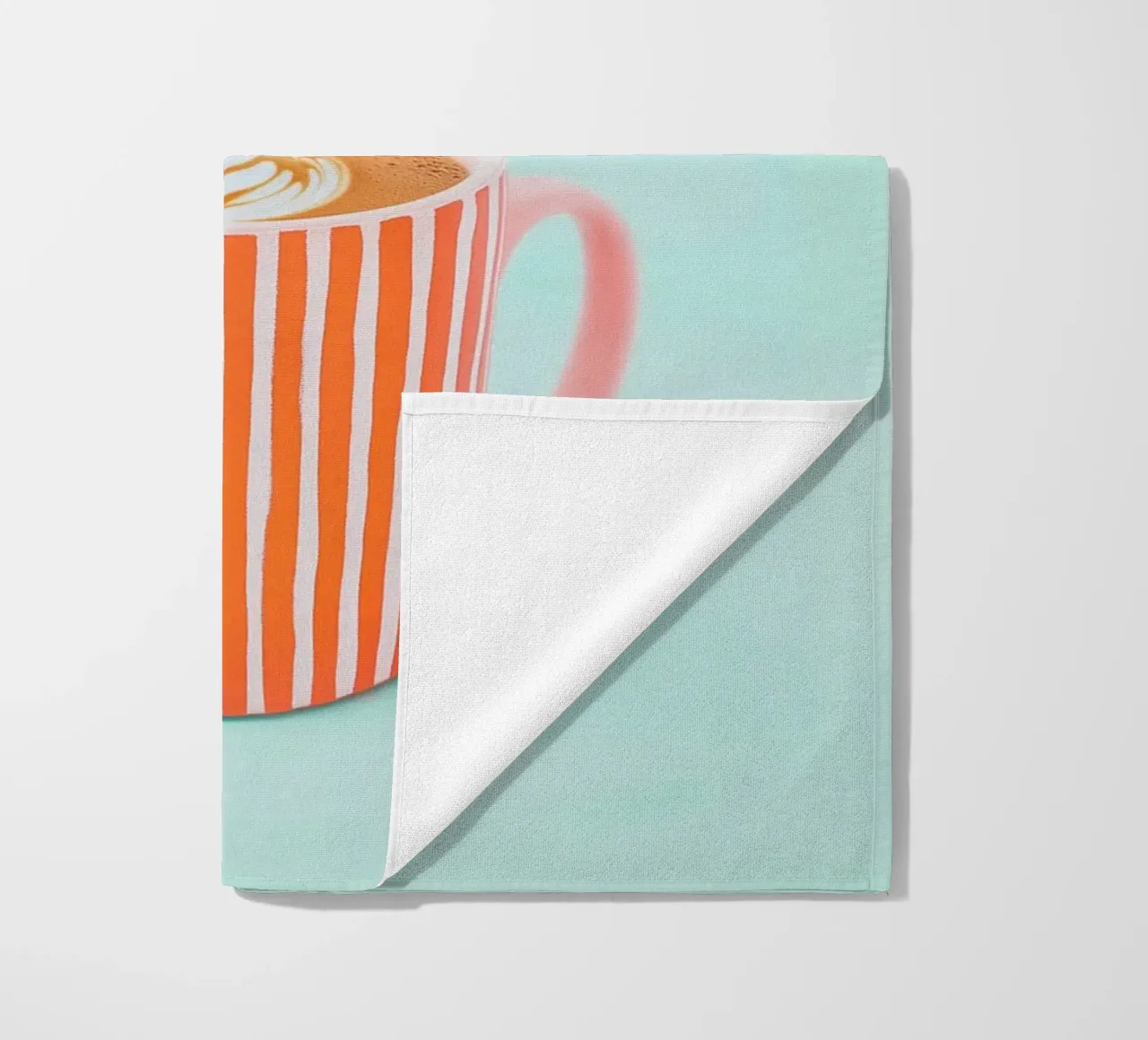 Amore di caffè con schiuma di latte telo mare da Carinaprint