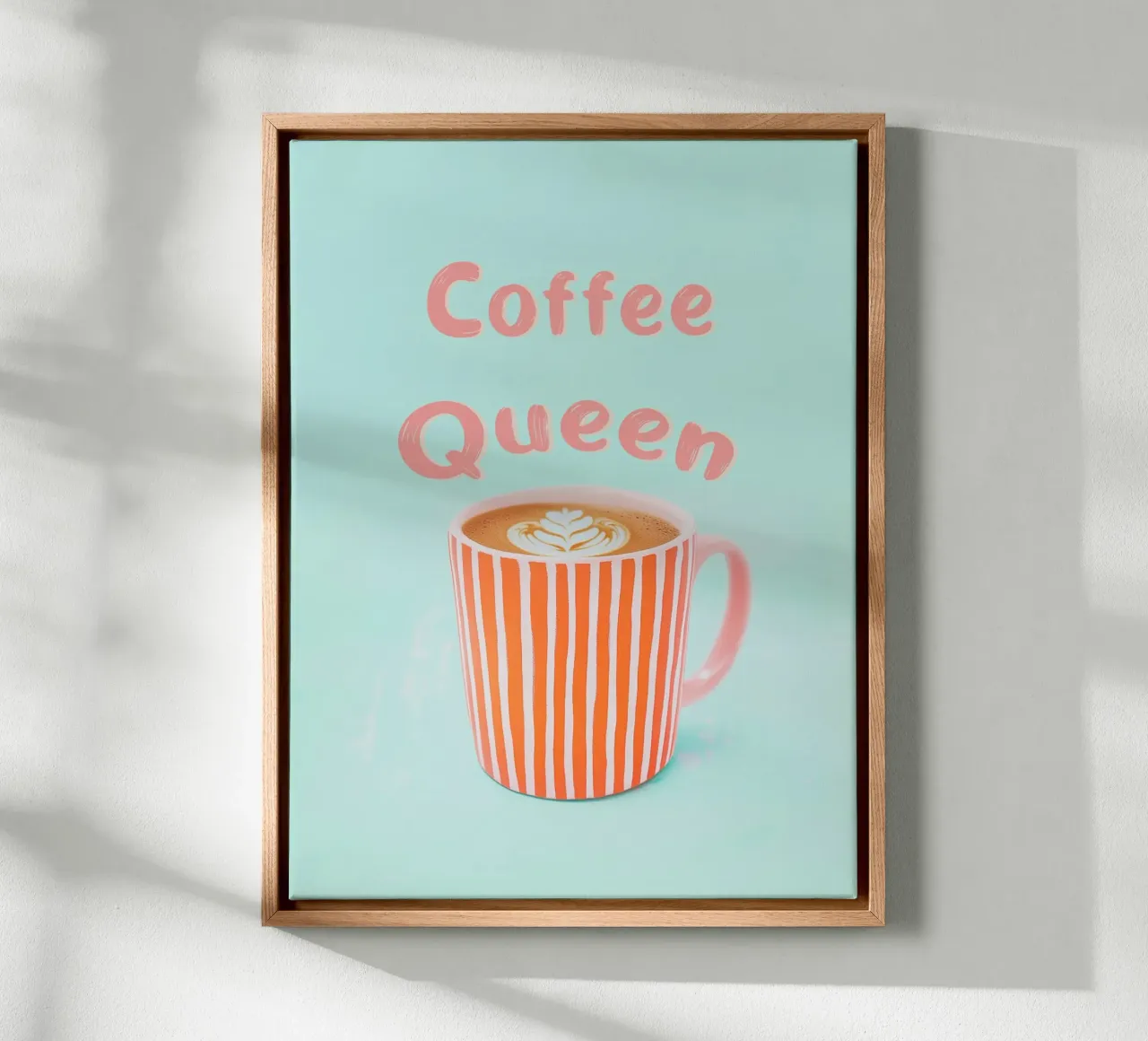 Amore di caffè con schiuma di latte tela da Carinaprint