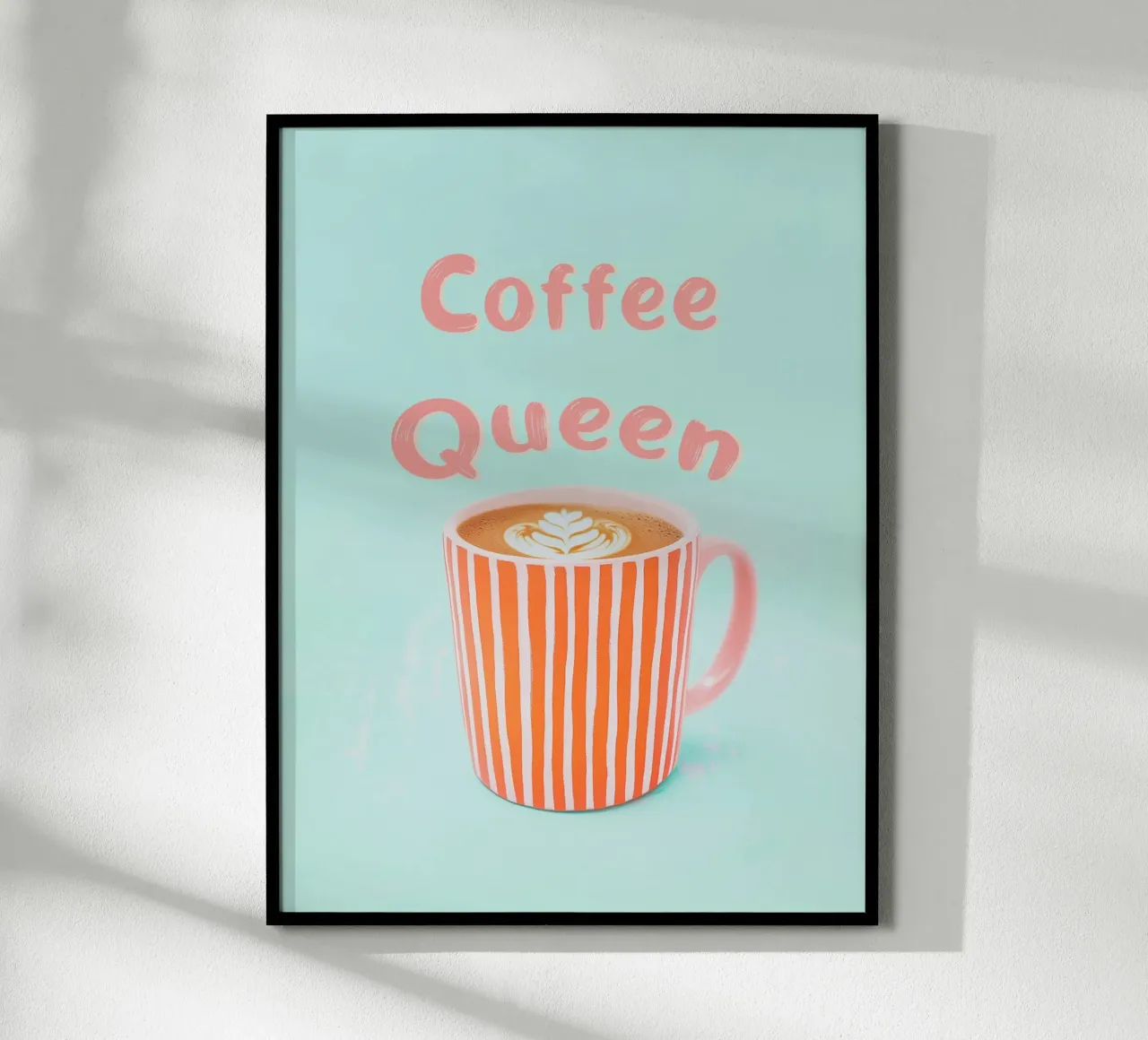 Amore di caffè con schiuma di latte poster da Carinaprint