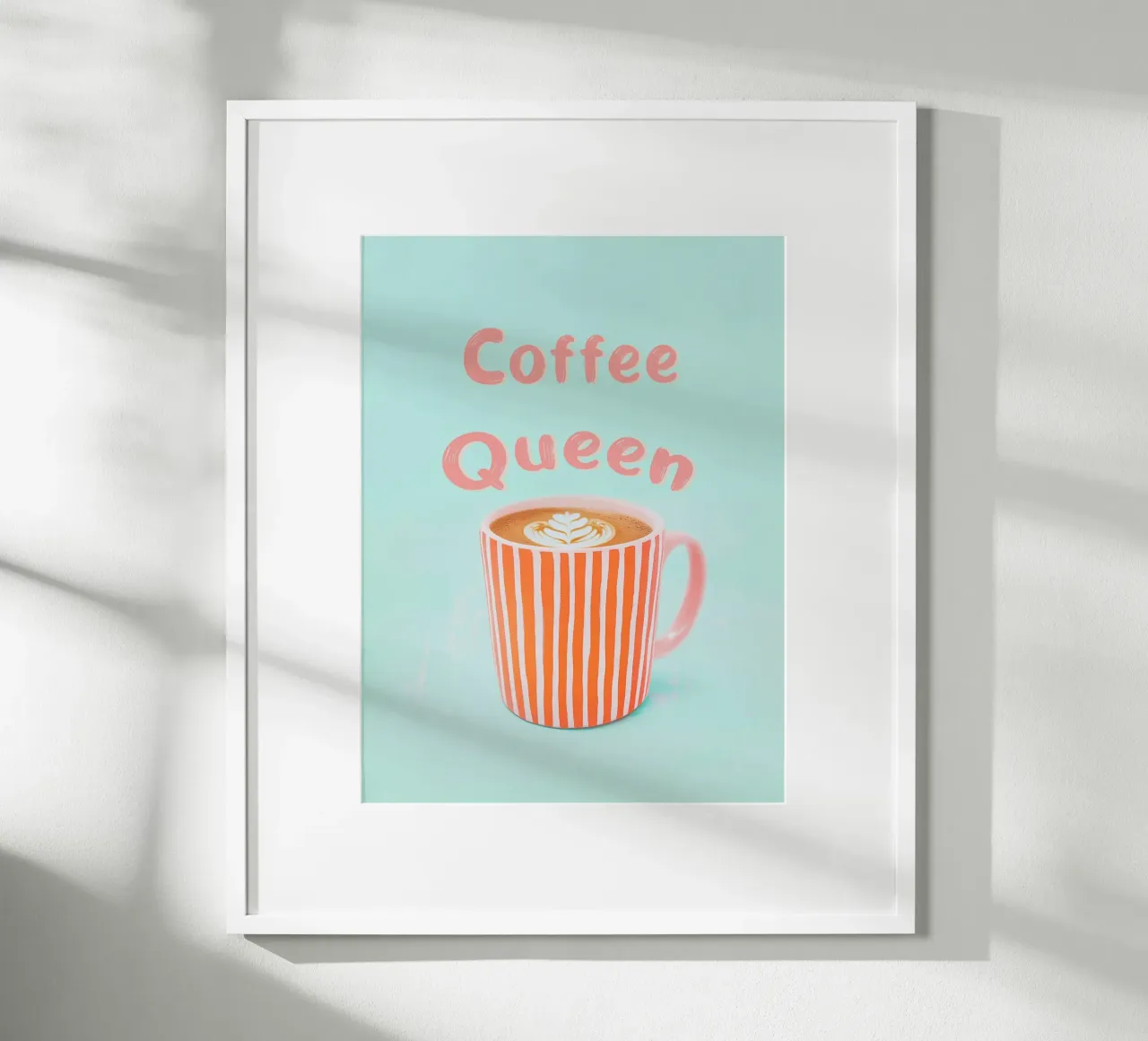 Amore di caffè con schiuma di latte poster da Carinaprint