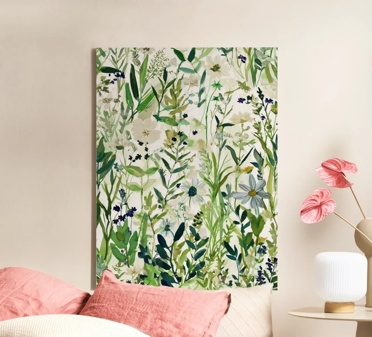 Seizoensgebonden silhouetten canvas met Baklijst van Sophia Calder Studio