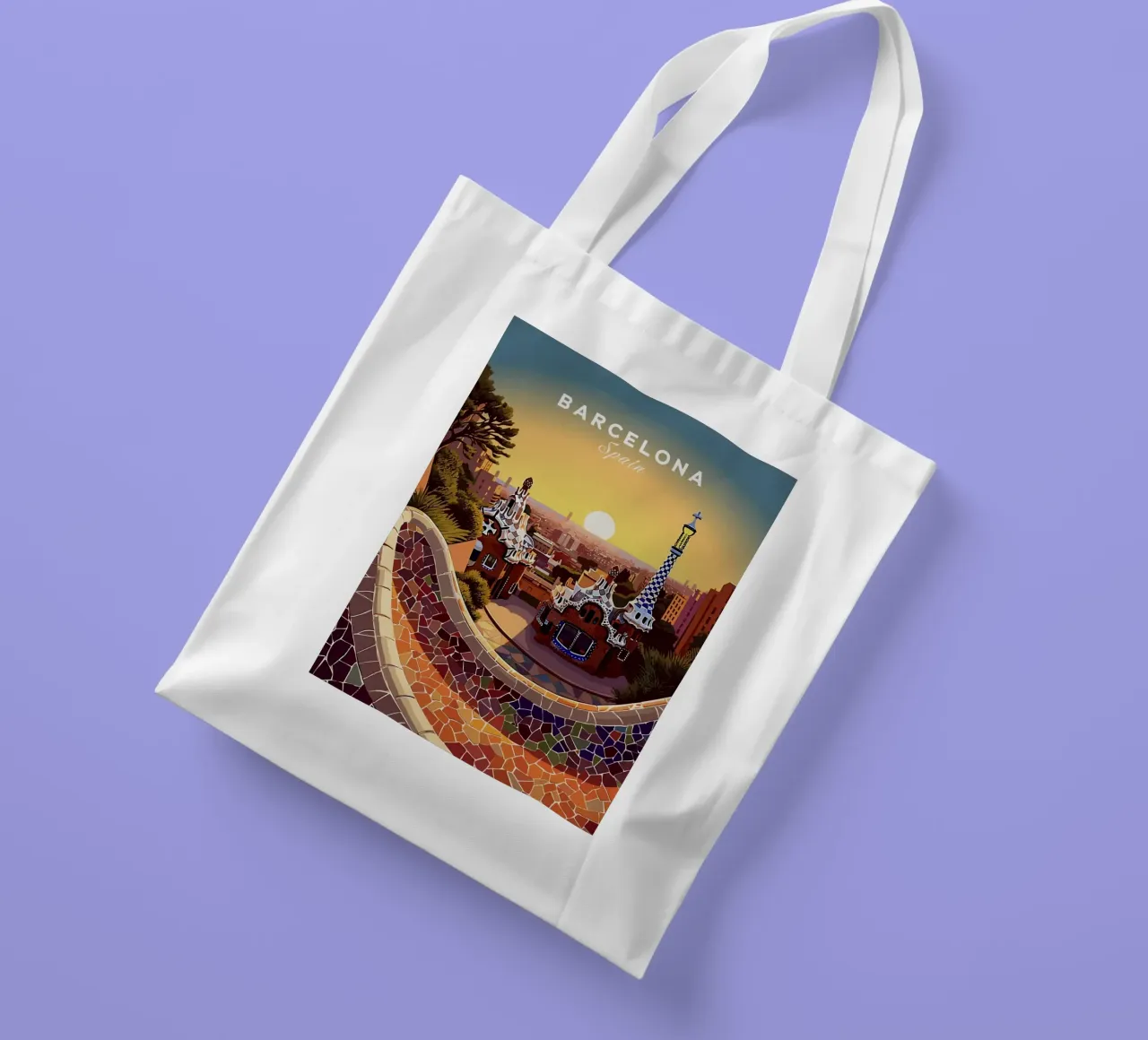 Barcelona Spain tote bag by Alexandra Peack