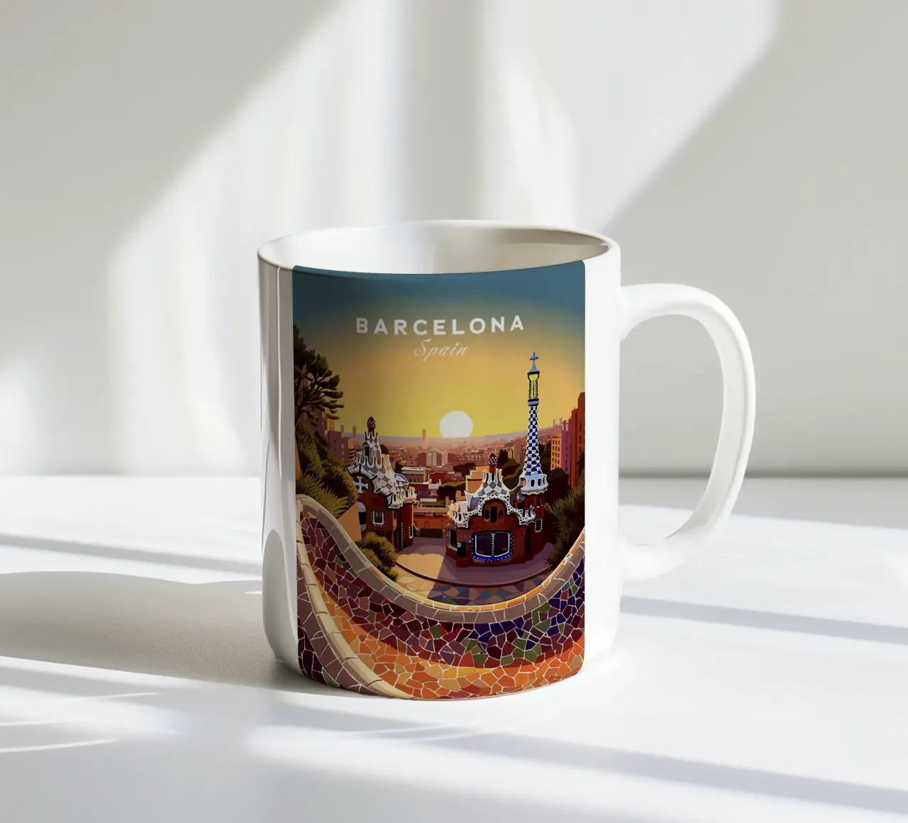 Barcellona Spagna tazza in ceramica da Alexandra Peack