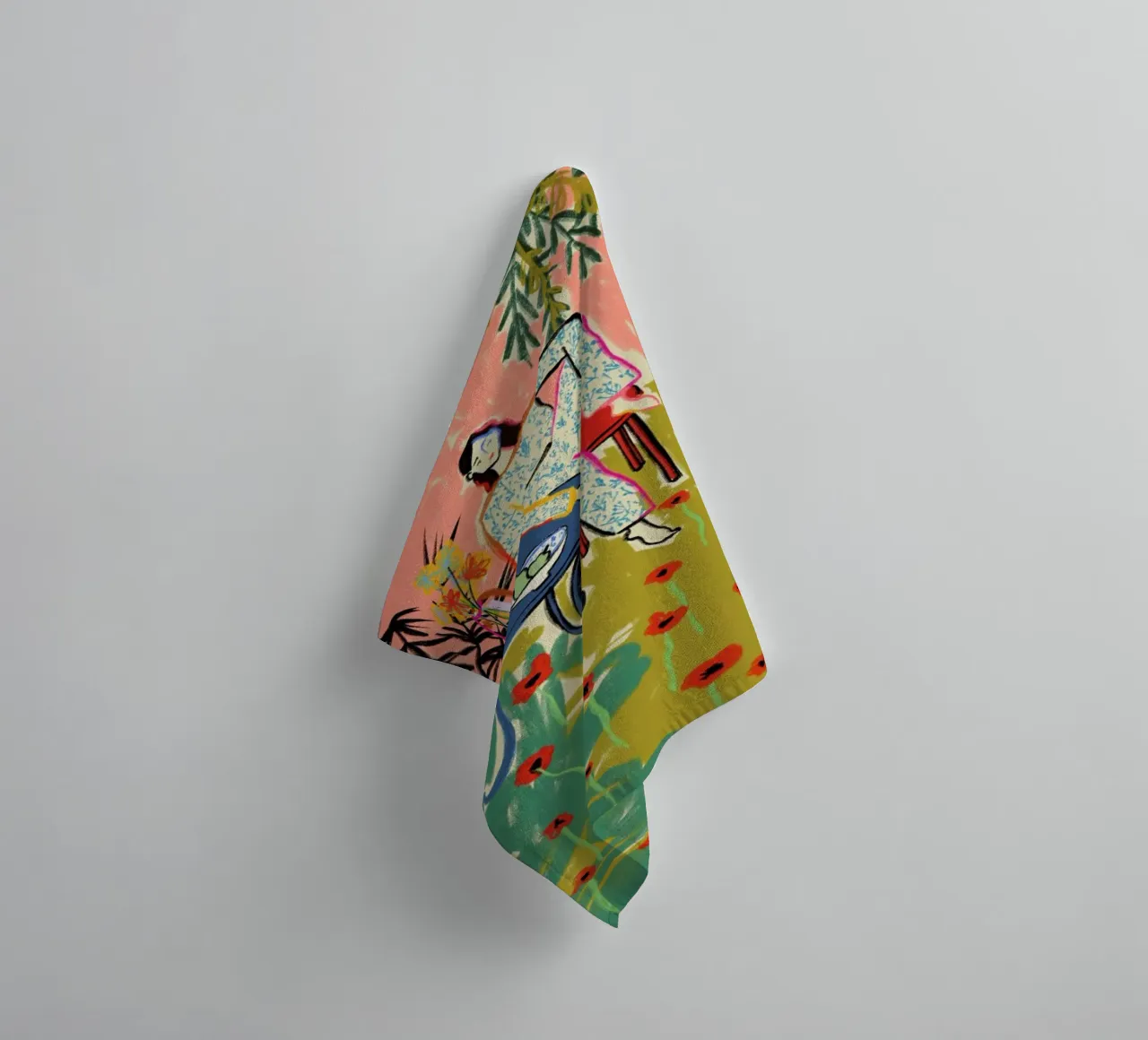 Poppy Season towel by Sandra Poliakov
