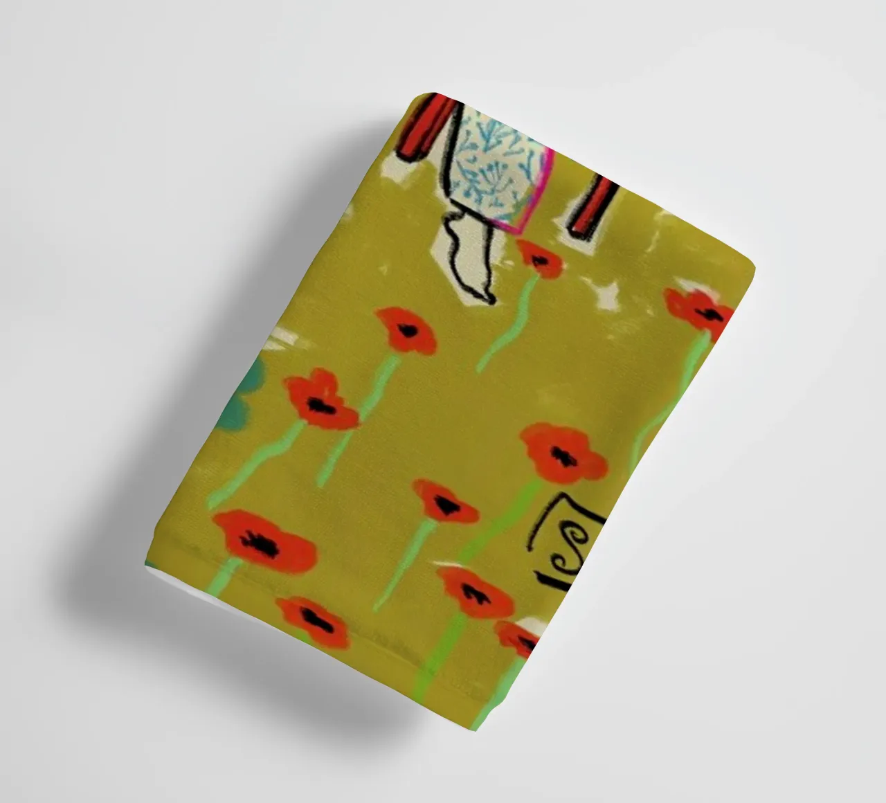 Poppy Season towel by Sandra Poliakov
