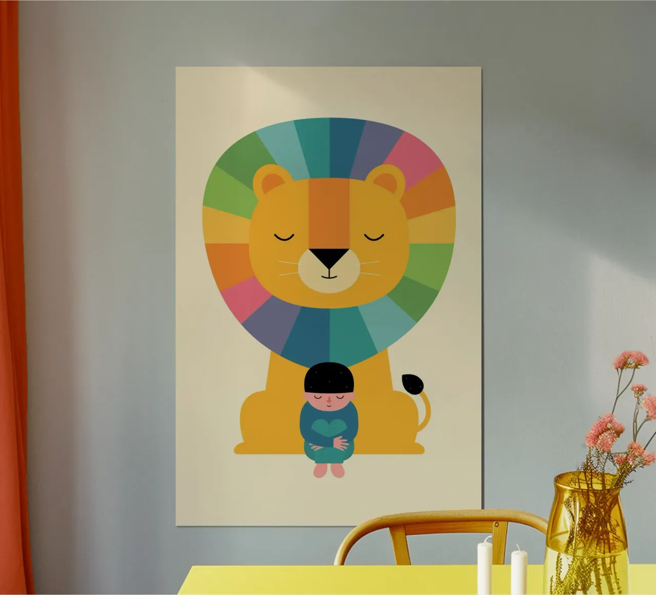 Courage Poster mit Kunststoffrahmen von Andy Westface