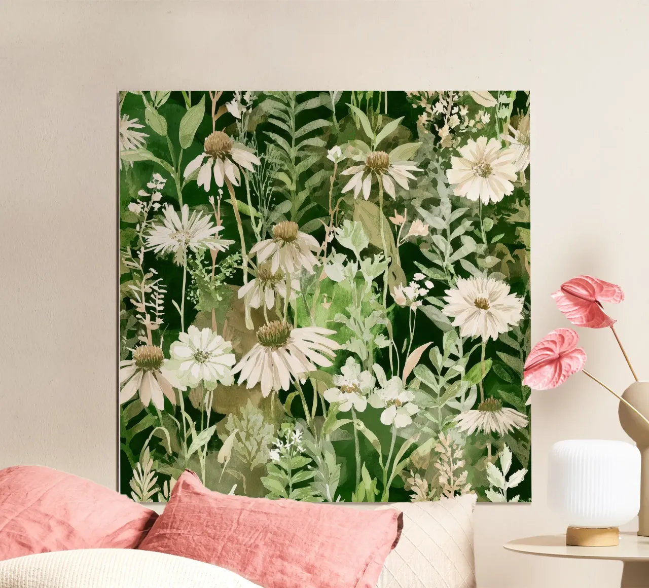 Coreopsis a raggiera poster con telaio in legno da Sophia Calder Studio
