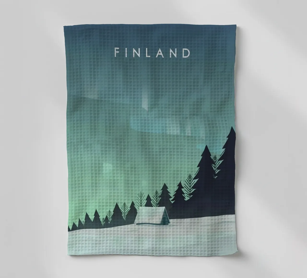 Finland tea towel by Alexandra Peack