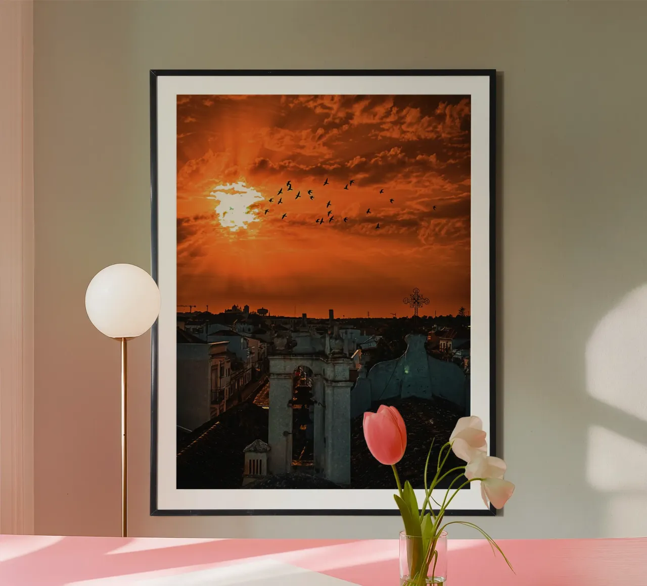 Into the sun poster con telaio in plastica da Thilo Grøsch