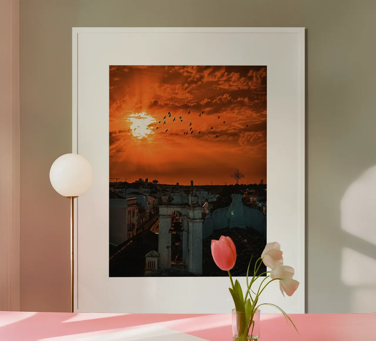 Into the sun poster con telaio in plastica da Thilo Grøsch