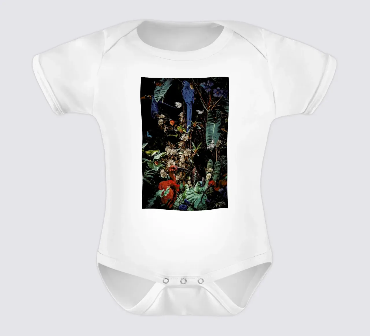 Jungle Scene 2 babyrompertje korte mouwen van Wouter Rikken