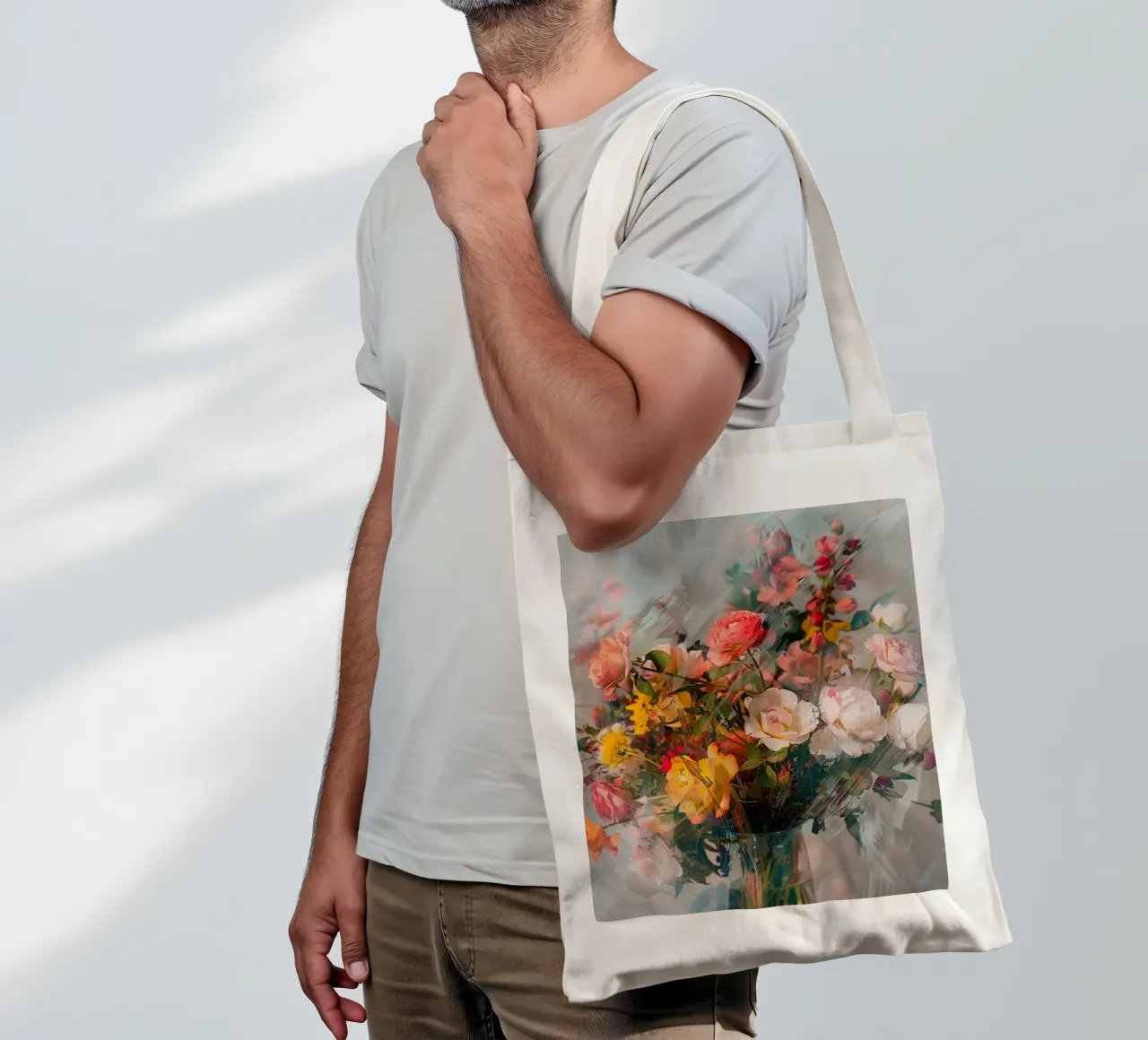 Whispers of Bloom borsa in juta da Mosaic Dialogue