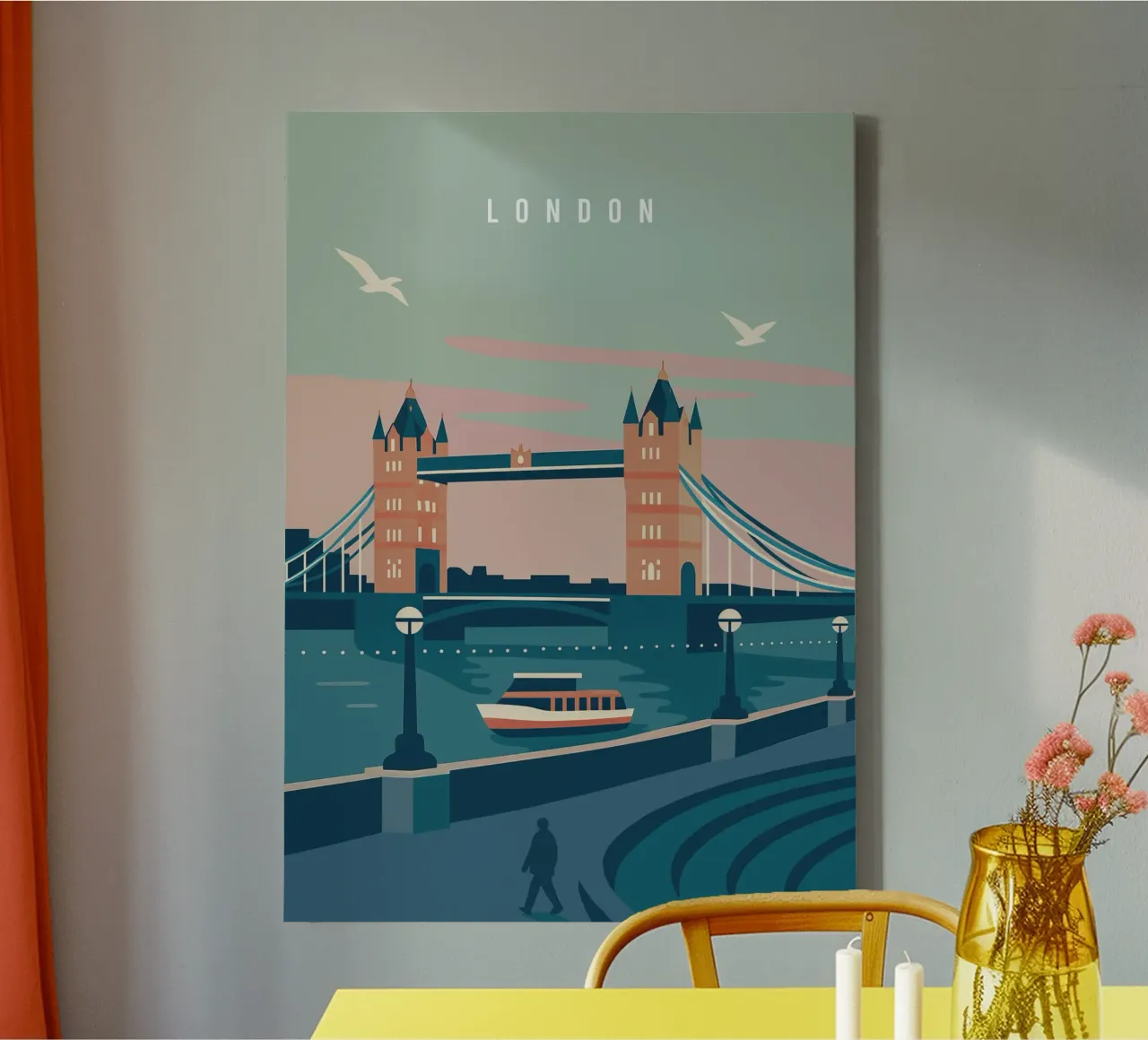 London – Timeless in Lines tela da Attaboy Dsgn
