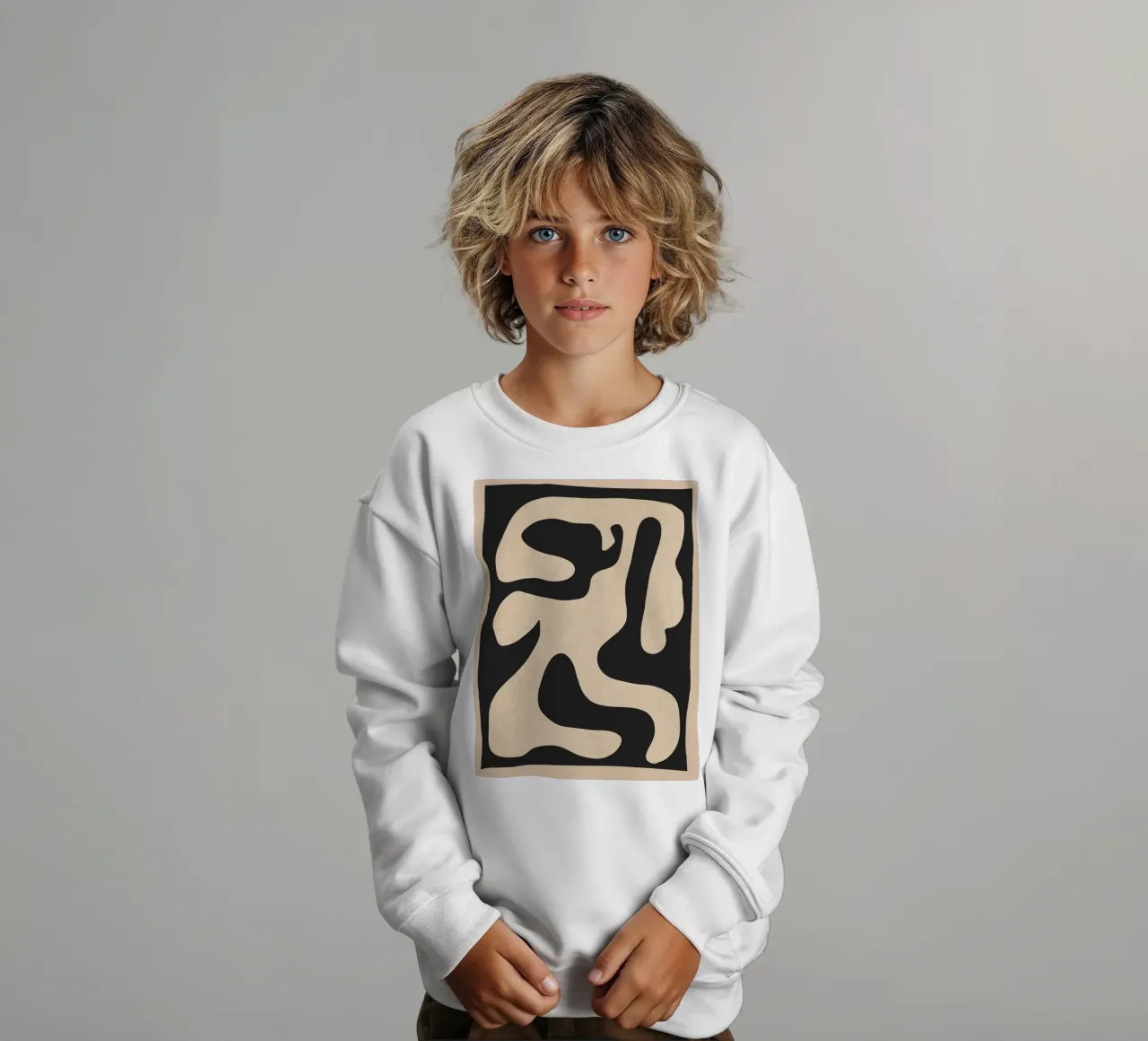 Forma mínima abstracta sudadera para niño de ThingDesign