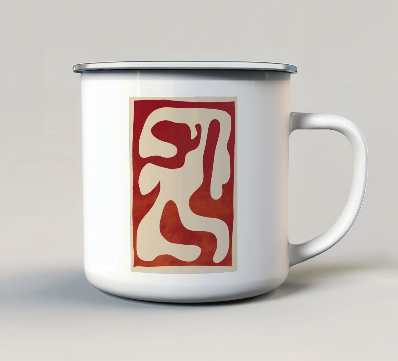 Forma astratta minimale tazza in smalto da ThingDesign