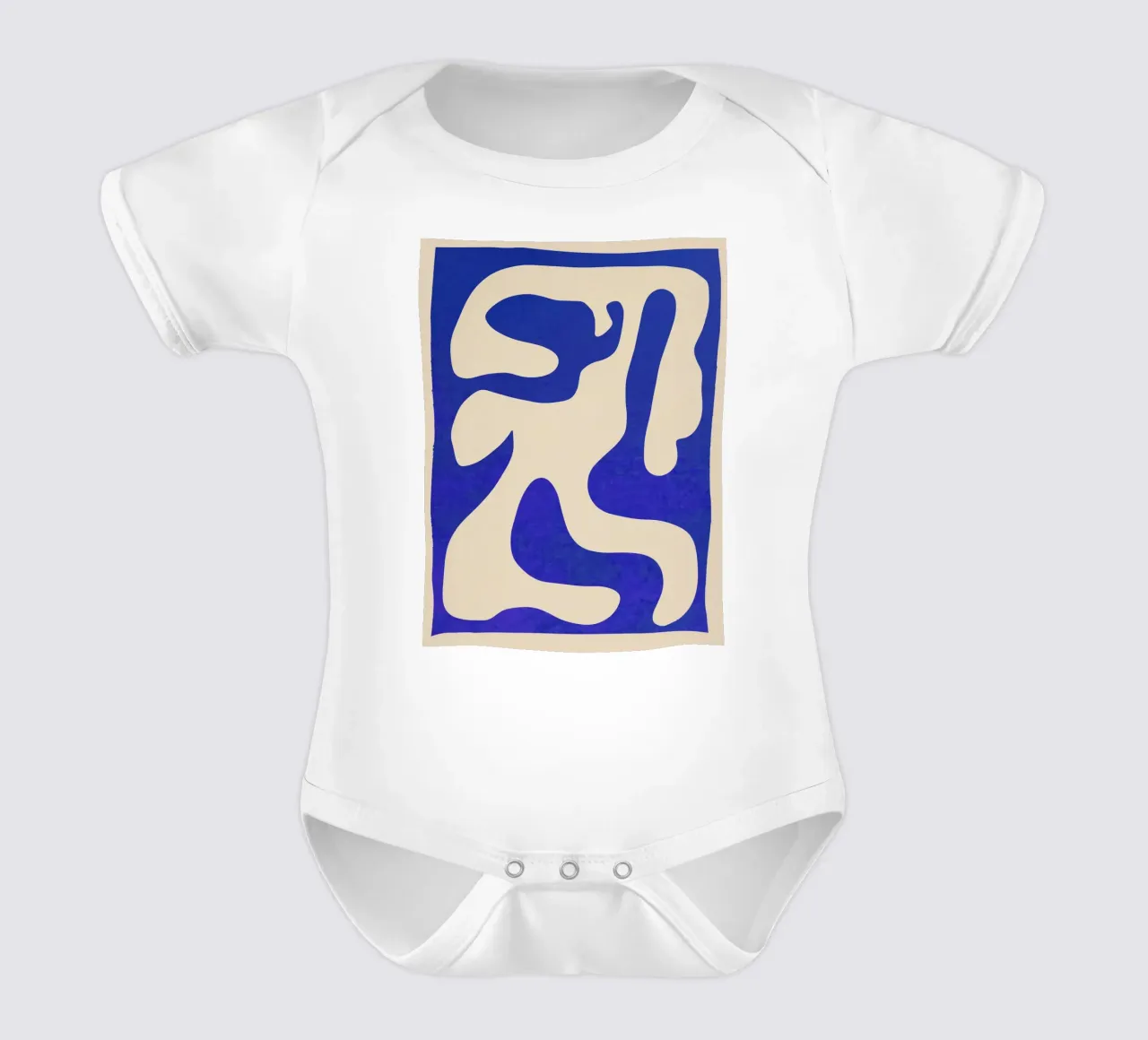 Abstracte minimale vorm babyrompertje korte mouwen van ThingDesign