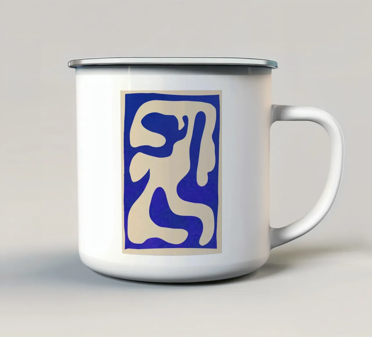Forma astratta minimale tazza in smalto da ThingDesign